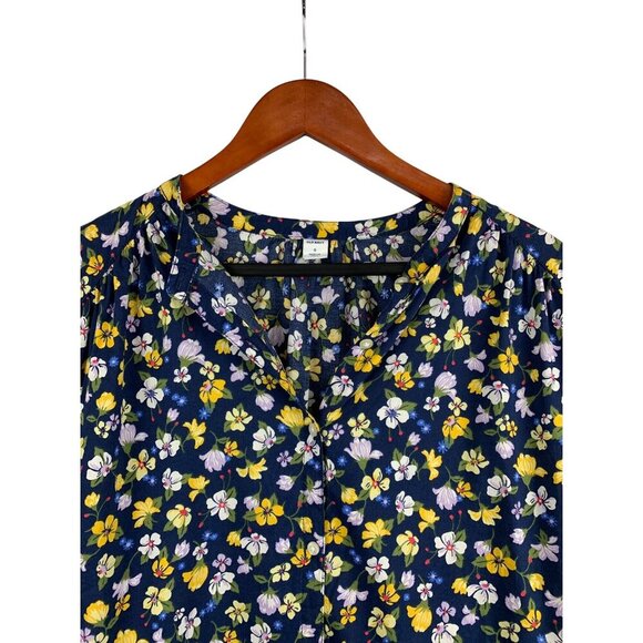 Old Navy Womens Floral Print Blouse S Cotton & Modal Blend - Picture 4 of 6